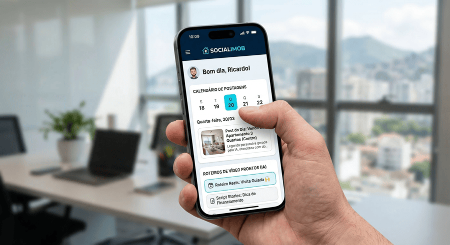 Calendário Estratégico SocialImob no iPhone 15 Pro